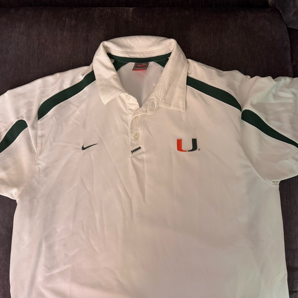 Nike Miami Hurricanes Men's White Polo Shirt